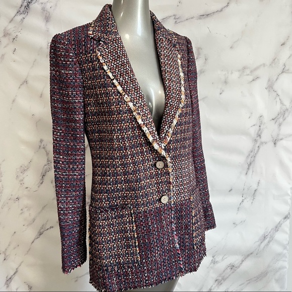 Rebecca Taylor Blanket Tweed Jacket Blazer - Picture 1 of 7